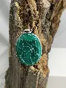 Shade of Freshness Natural Malachite Pendant