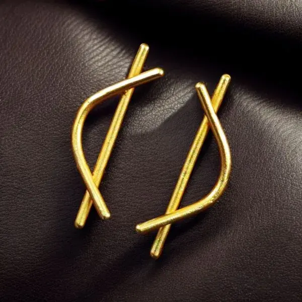 Classy Gold-Plated Stud Earrings